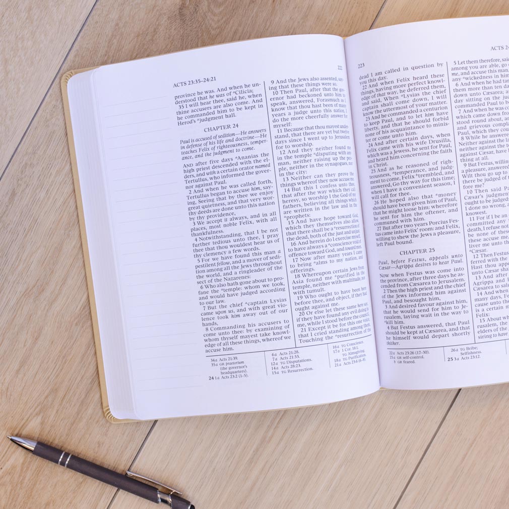 The New Testament Faux Leather Journal Edition - Large Print - DBD-6001741