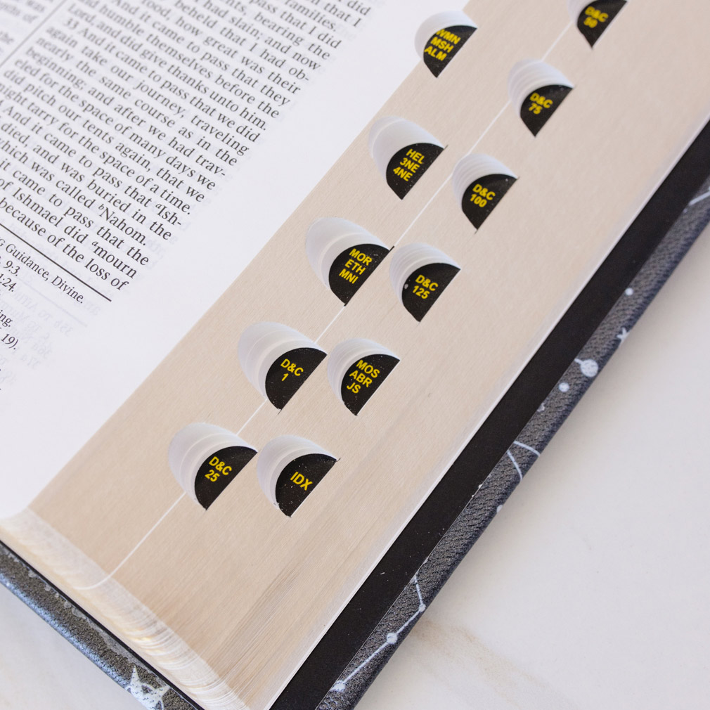 Pre-Made Hand-Bound Genuine Leather Quad - Zodiac Constellations, White Ribbons - LDP-HB-PRQ-PZM-ZC-PM-WHT