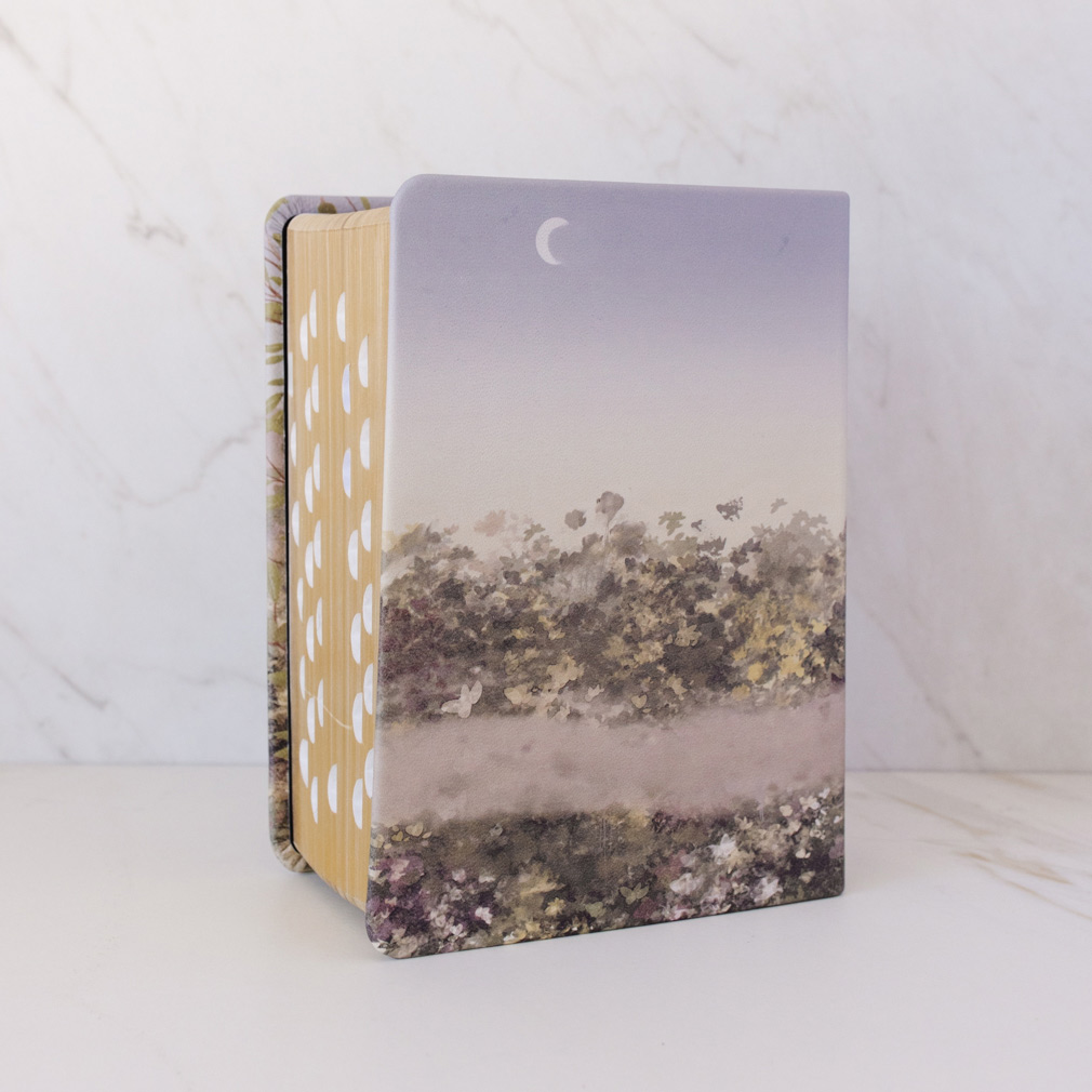 Hand-Bound Genuine Leather Quad - Garden of Gethsemane - LDP-HB-PRQ-WHT-GG