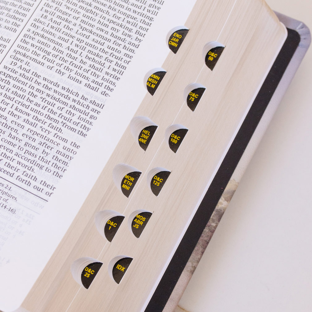 Hand-Bound Genuine Leather Quad - Garden of Gethsemane - LDP-HB-PRQ-WHT-GG