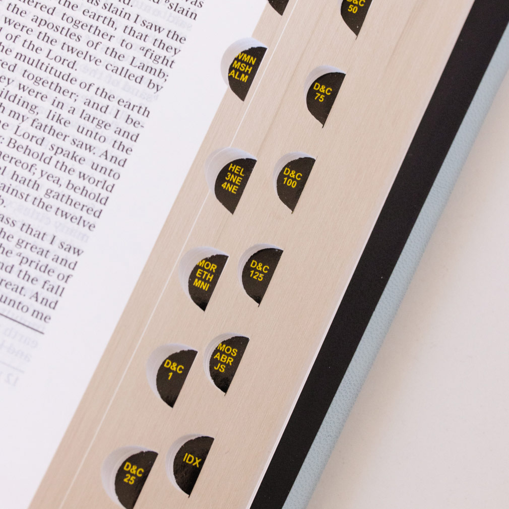 Pre-Made Hand-Bound Genuine Leather Quad - Baby Blue - LDP-HB-RQ-BBL-PM