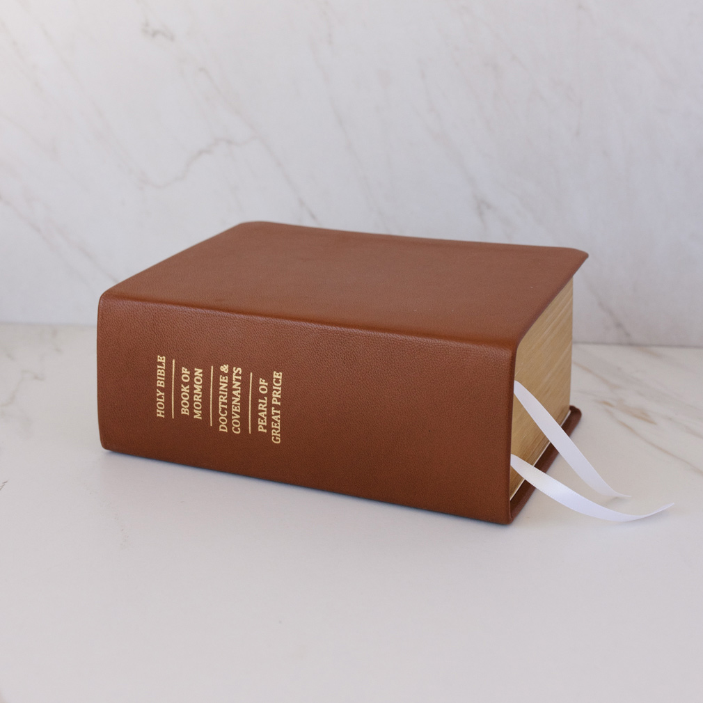 Pre-Made Hand-Bound Genuine Leather Quad - Caramel Brown - LDP-HB-RQ-CBR-PM