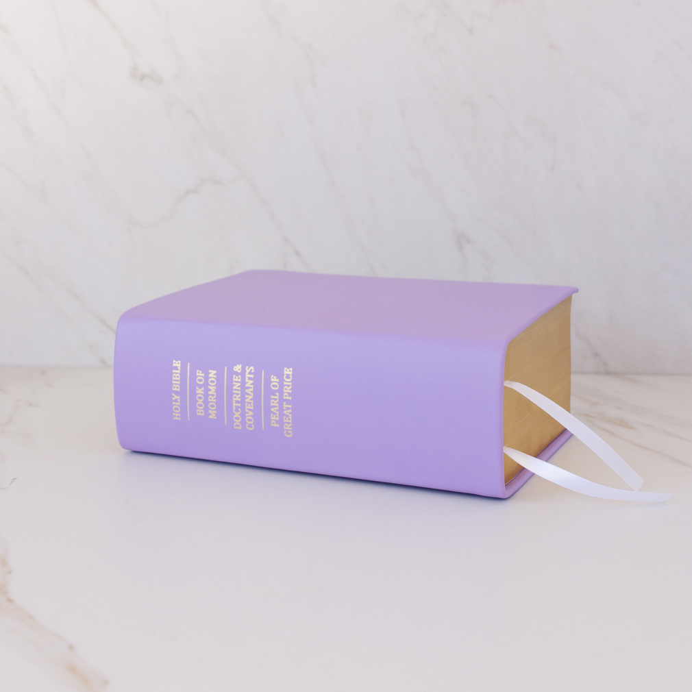 Pre-Made Hand-Bound Genuine Leather Quad - Lavender - LDP-HB-RQ-LVD-PM