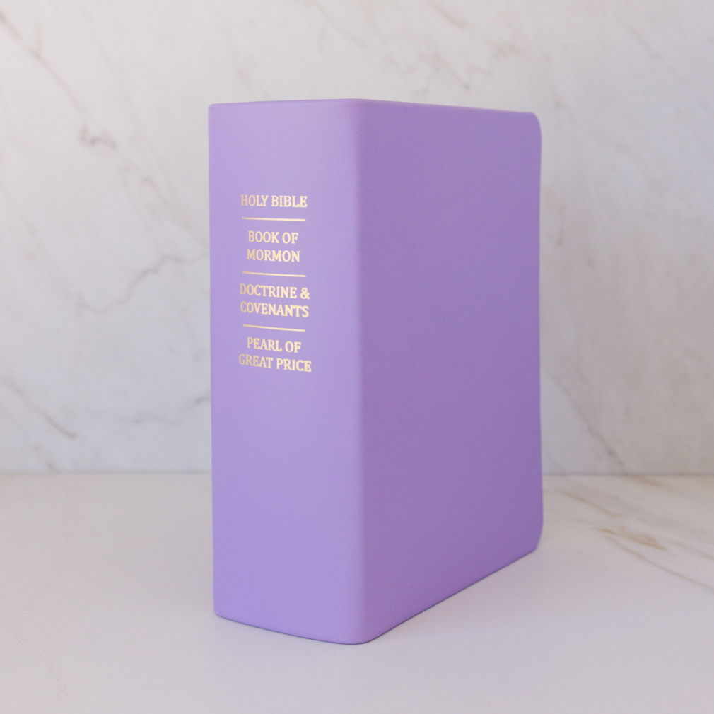 Pre-Made Hand-Bound Genuine Leather Quad - Lavender - LDP-HB-RQ-LVD-PM