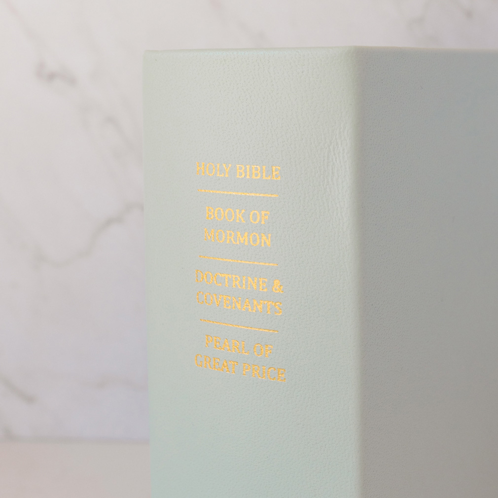 Pre-Made Hand-Bound Genuine Leather Quad - Mint Green - LDP-HB-RQ-MNT-PM