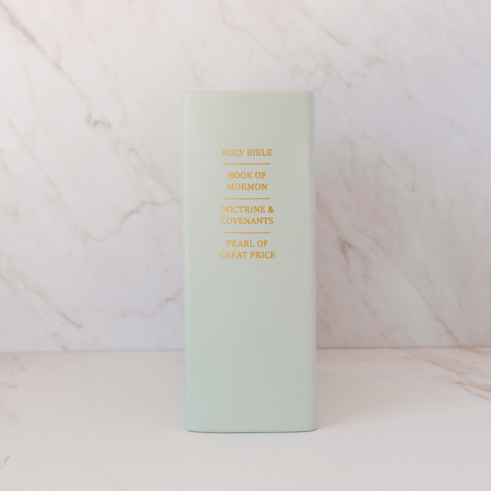 Pre-Made Hand-Bound Genuine Leather Quad - Mint Green - LDP-HB-RQ-MNT-PM