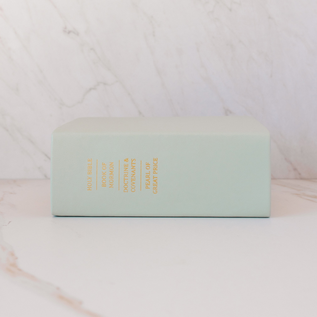 Pre-Made Hand-Bound Genuine Leather Quad - Mint Green - LDP-HB-RQ-MNT-PM