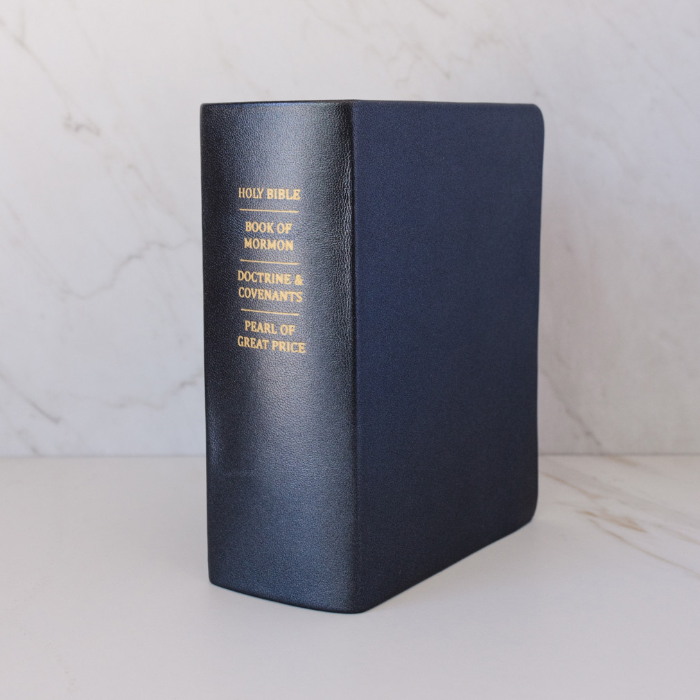 Pre-Made Hand-Bound Genuine Leather Quad - Pearlized Gunmetal - LDP-HB-RQ-PZM-PM