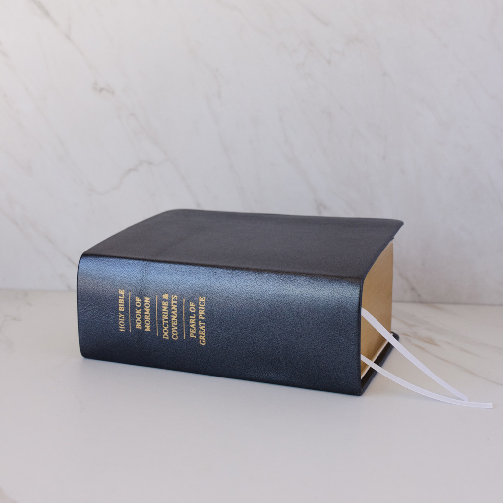 Pre-Made Hand-Bound Genuine Leather Quad - Pearlized Gunmetal - LDP-HB-RQ-PZM-PM