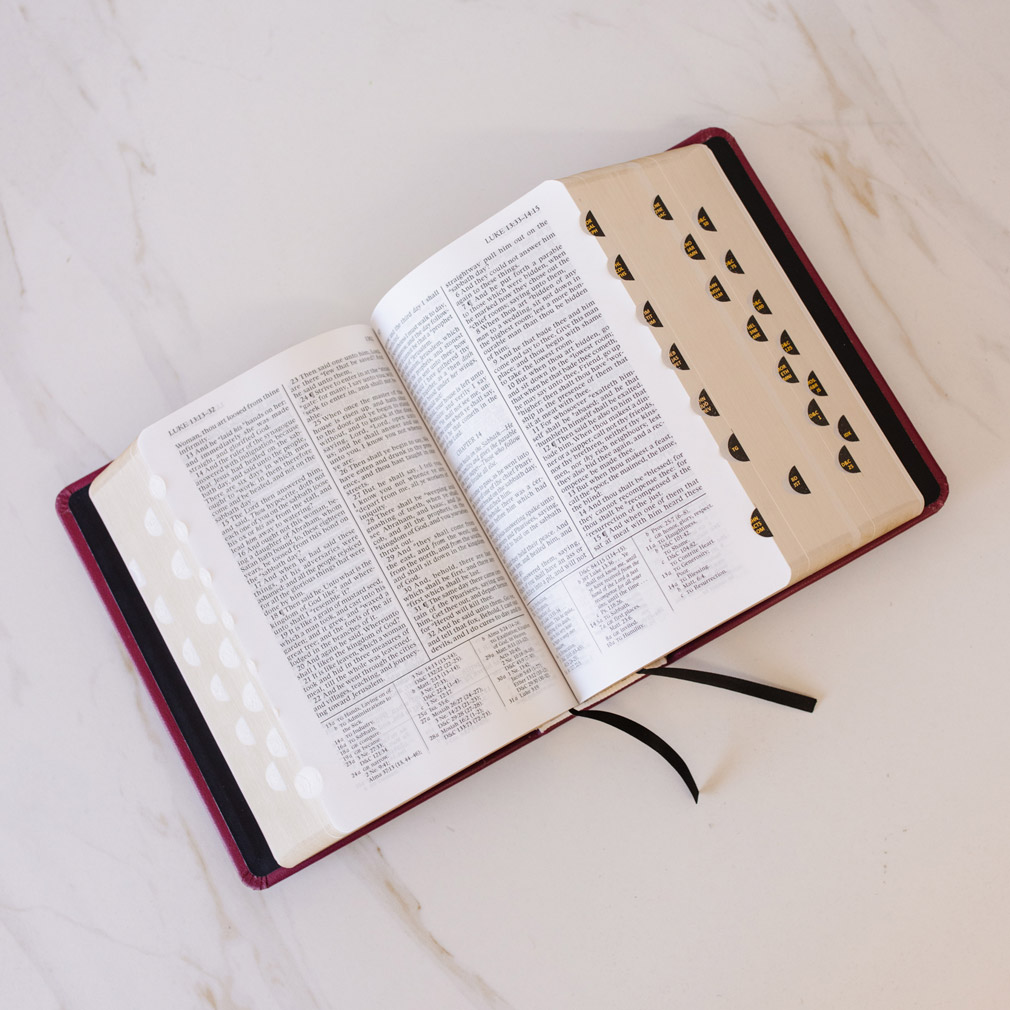 Pre-Made Hand-Bound Genuine Leather Quad - Red Plum, Black Ribbons - LDP-HB-RQ-RDP-PM-BLK