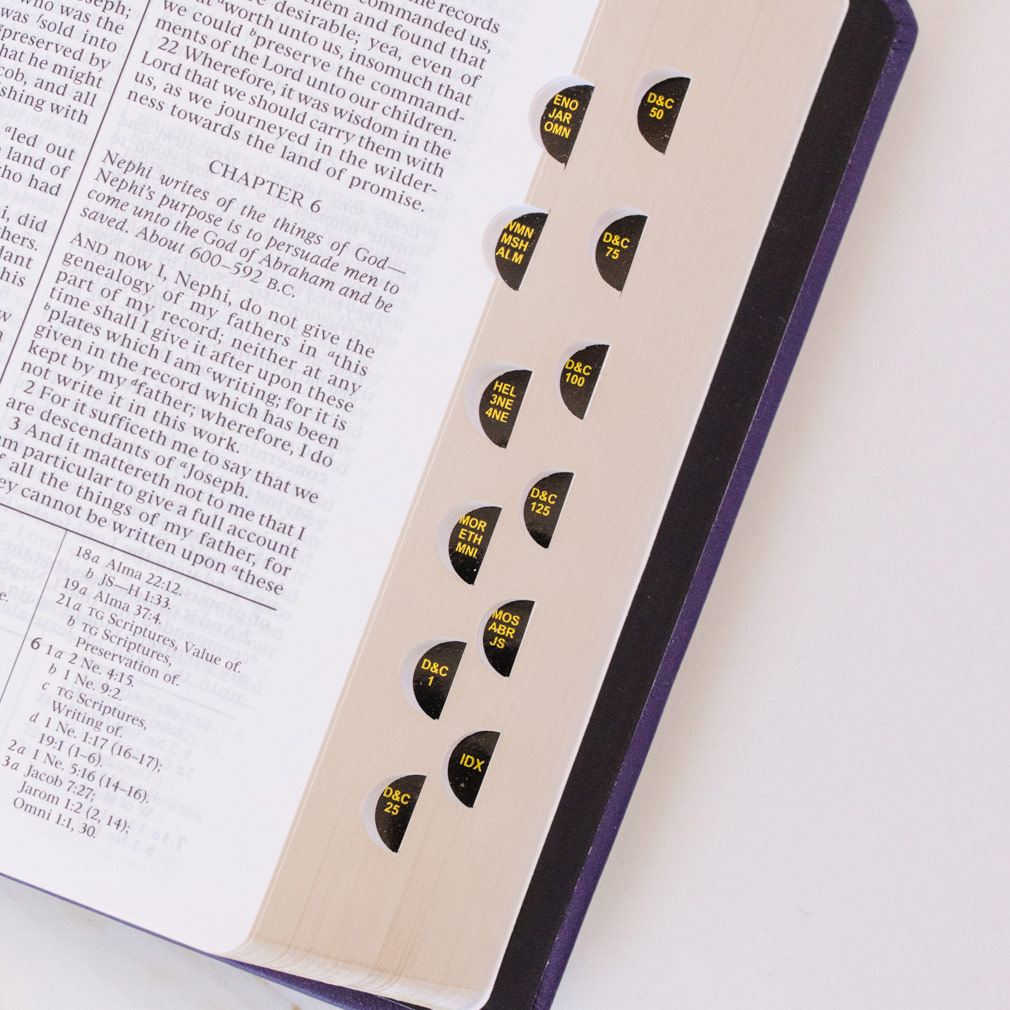 Pre-Made Hand-Bound Genuine Leather Quad - Violet, Black Ribbons - LDP-HB-RQ-VLT-PM-BLK