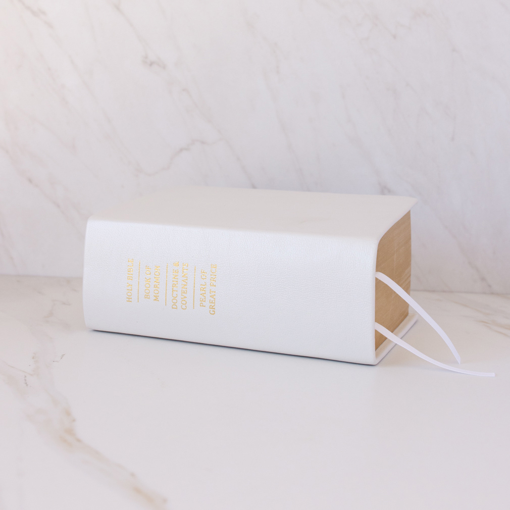 Pre-Made Hand-Bound Genuine Leather Quad - White - LDP-HB-RQ-WHT-PM