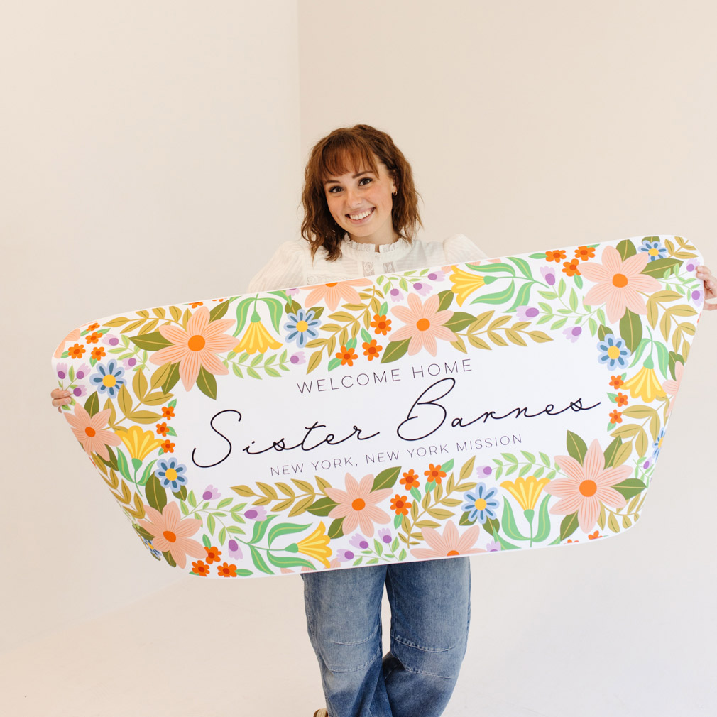 Floral Bouquet Missionary Welcome Home Banner - LDP-MSPST-FLBO