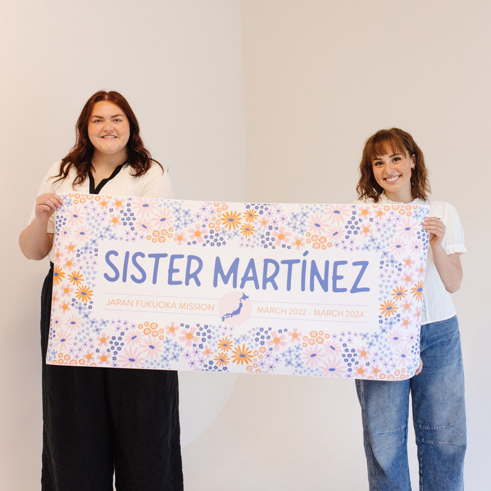 Petite Floral Missionary Welcome Home Banner - LDP-MSPST-PTFLO