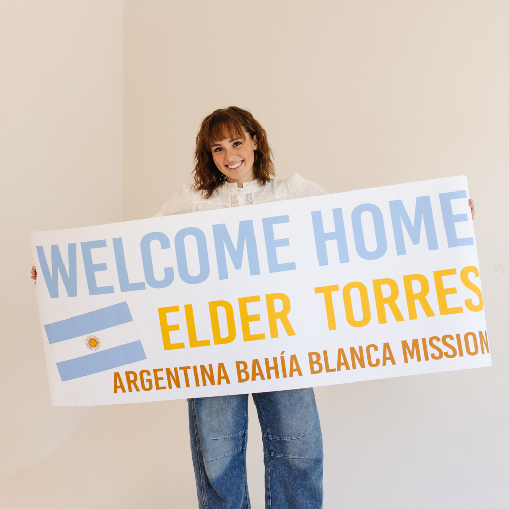 Flag Missionary Welcome Home Banner - LDP-MSPST248