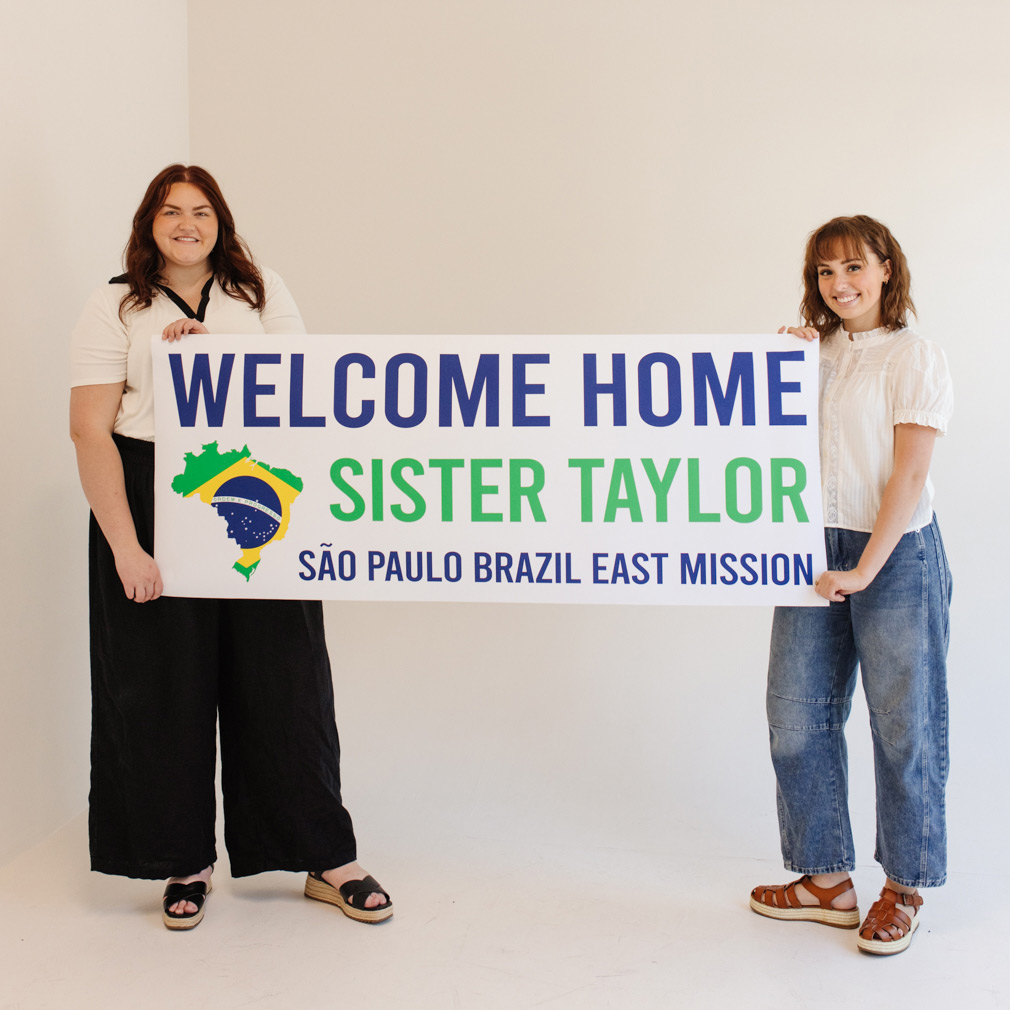 Flag & State Missionary Welcome Home Banner - LDP-MSPSTFLAGSTATE