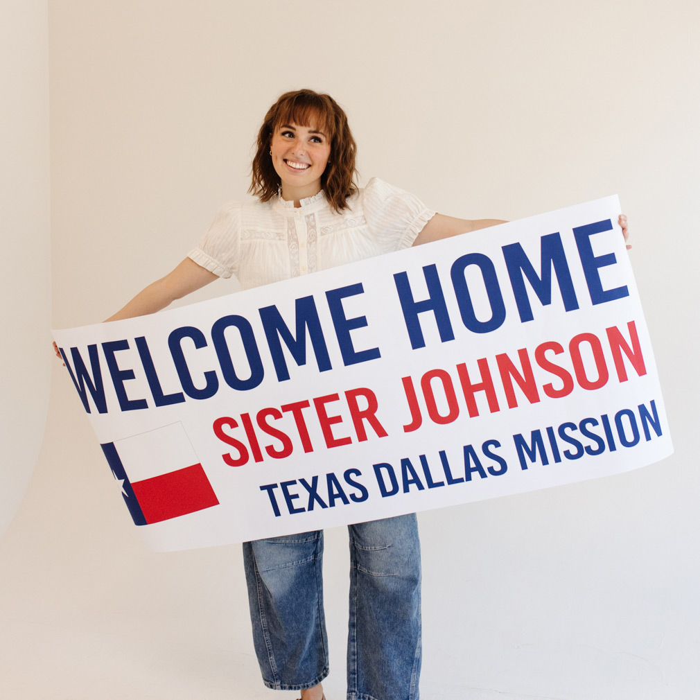 Flag Missionary Welcome Home Banner - LDP-MSPST248