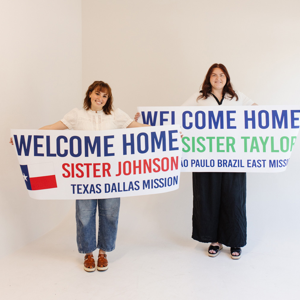 Flag Missionary Welcome Home Banner - LDP-MSPST248