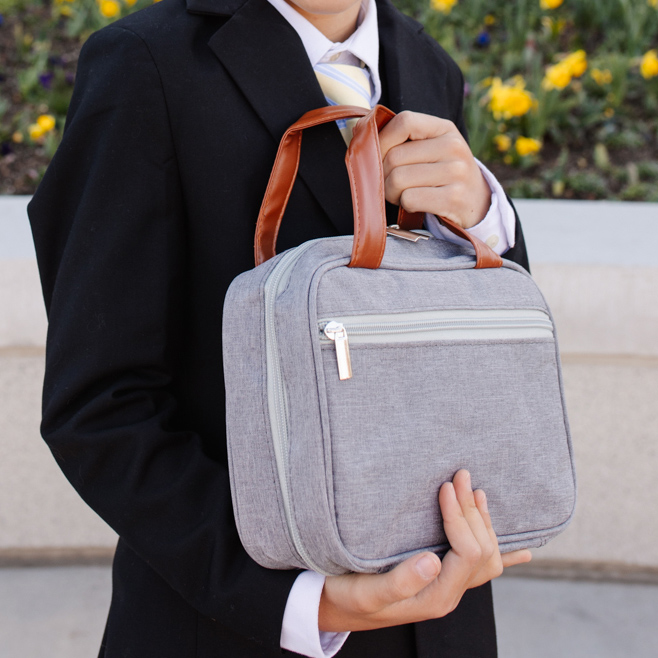 Standard Canvas Scripture Case (Black) - Carrying Tote For LDS Quad Or Triple Combination Scriptures