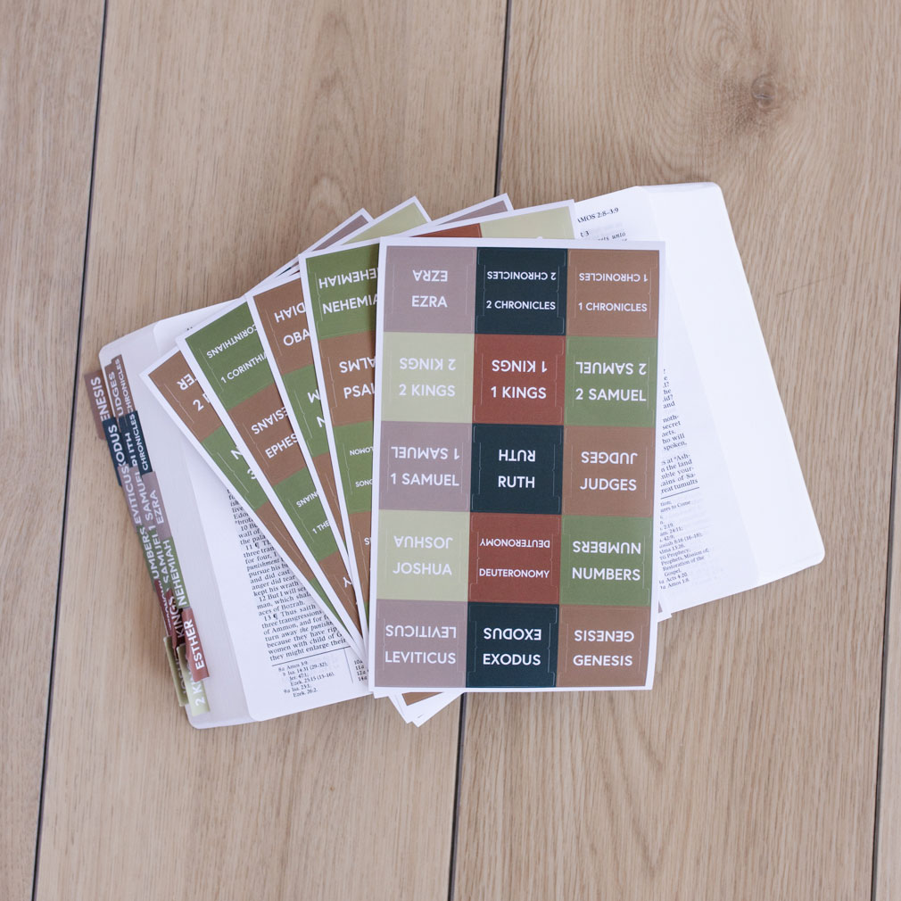 Bible Scripture Tabs - Earth Tones - LDP-TAB-BIB-ET