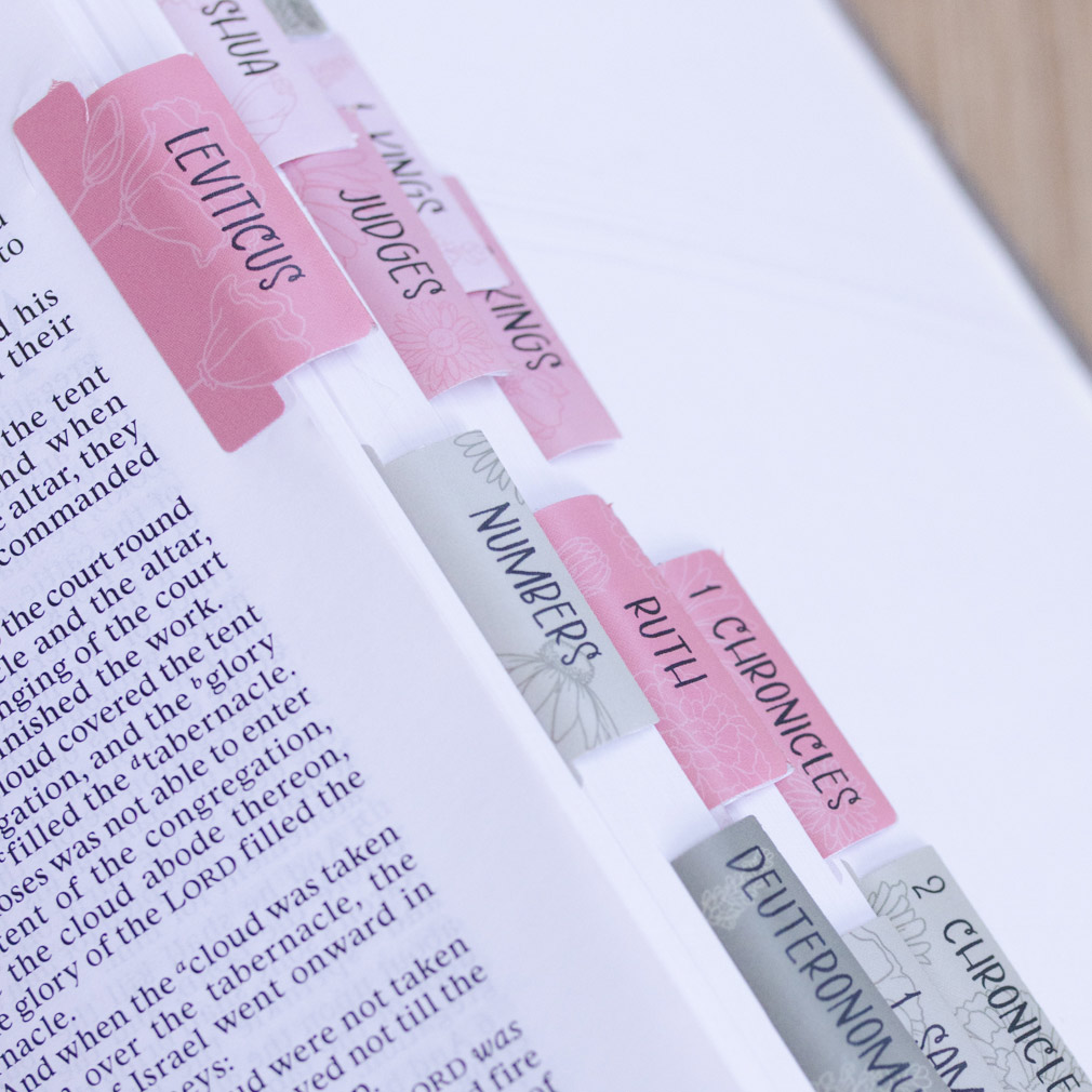 Bible Scripture Tabs - Floral - LDP-TAB-BIB-FL