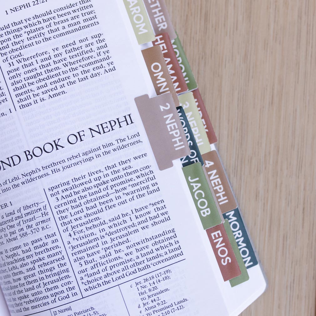 Book of Mormon Scripture Tabs - Earth Tones - LDP-TAB-BOM-ET