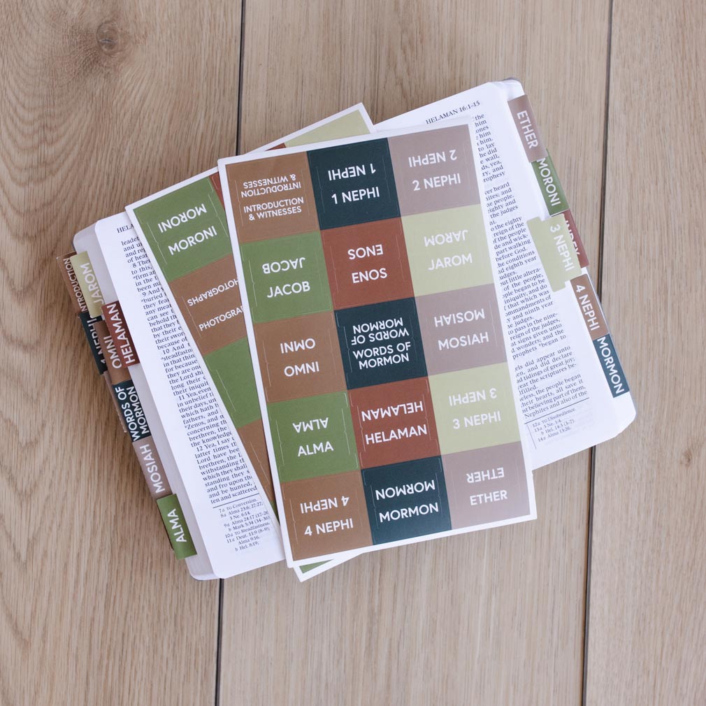 Book of Mormon Scripture Tabs - Earth Tones - LDP-TAB-BOM-ET