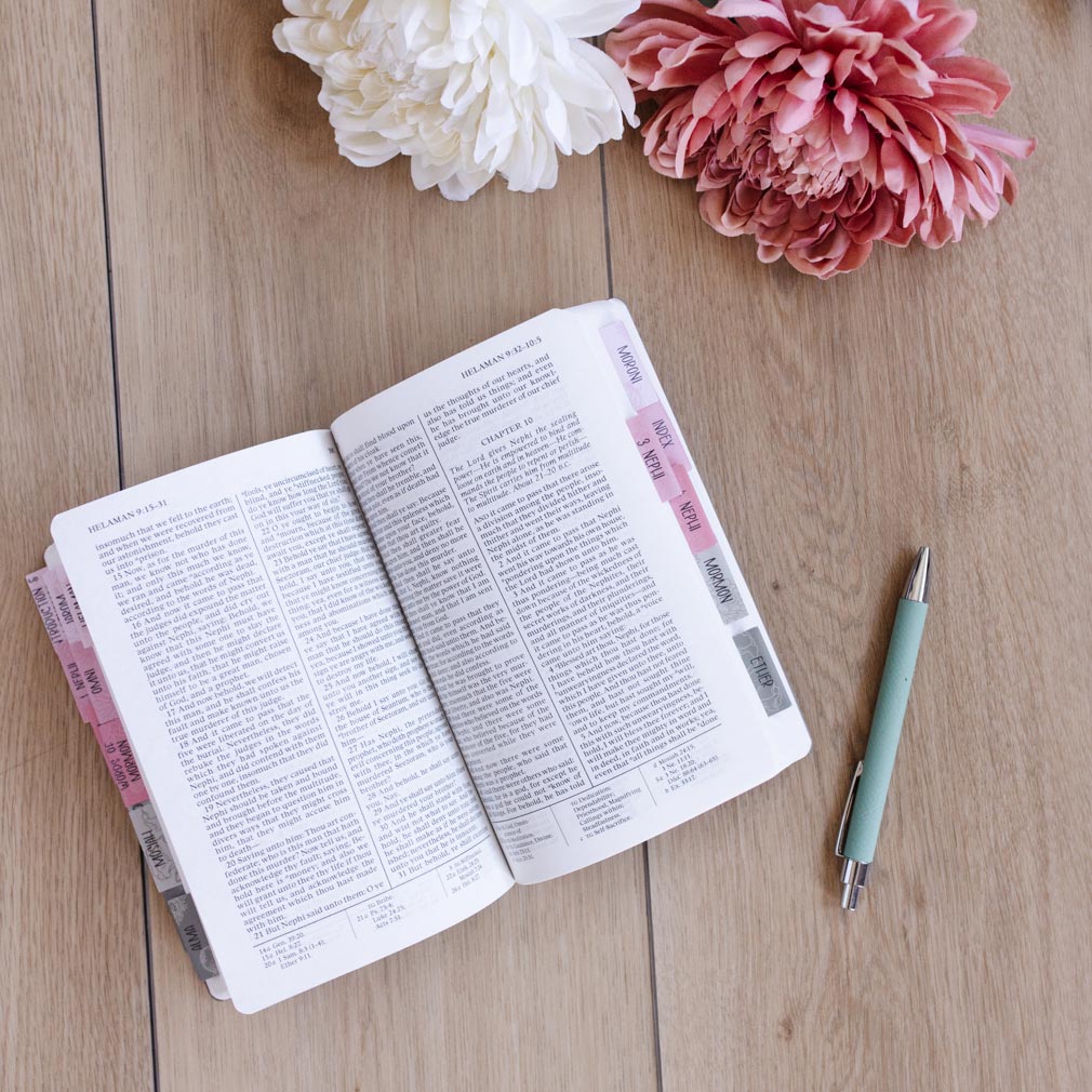 Book of Mormon Scripture Tabs - Floral - LDP-TAB-BOM-FL