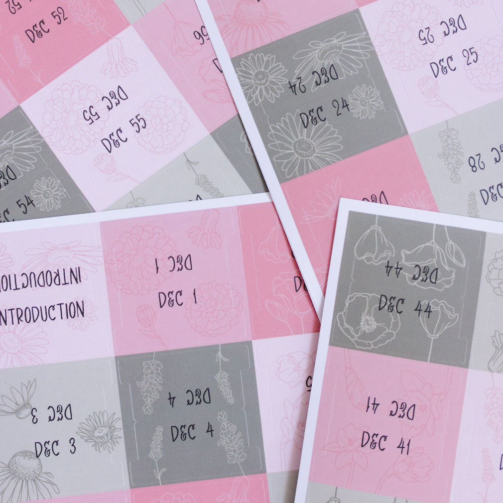 Doctrine and Covenants Scripture Tabs - Floral - LDP-TAB-DC-FL