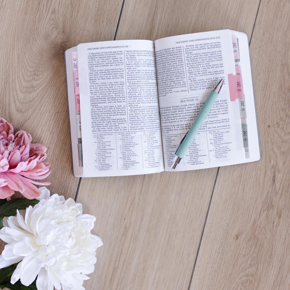 Doctrine and Covenants Scripture Tabs - Floral - LDP-TAB-DC-FL