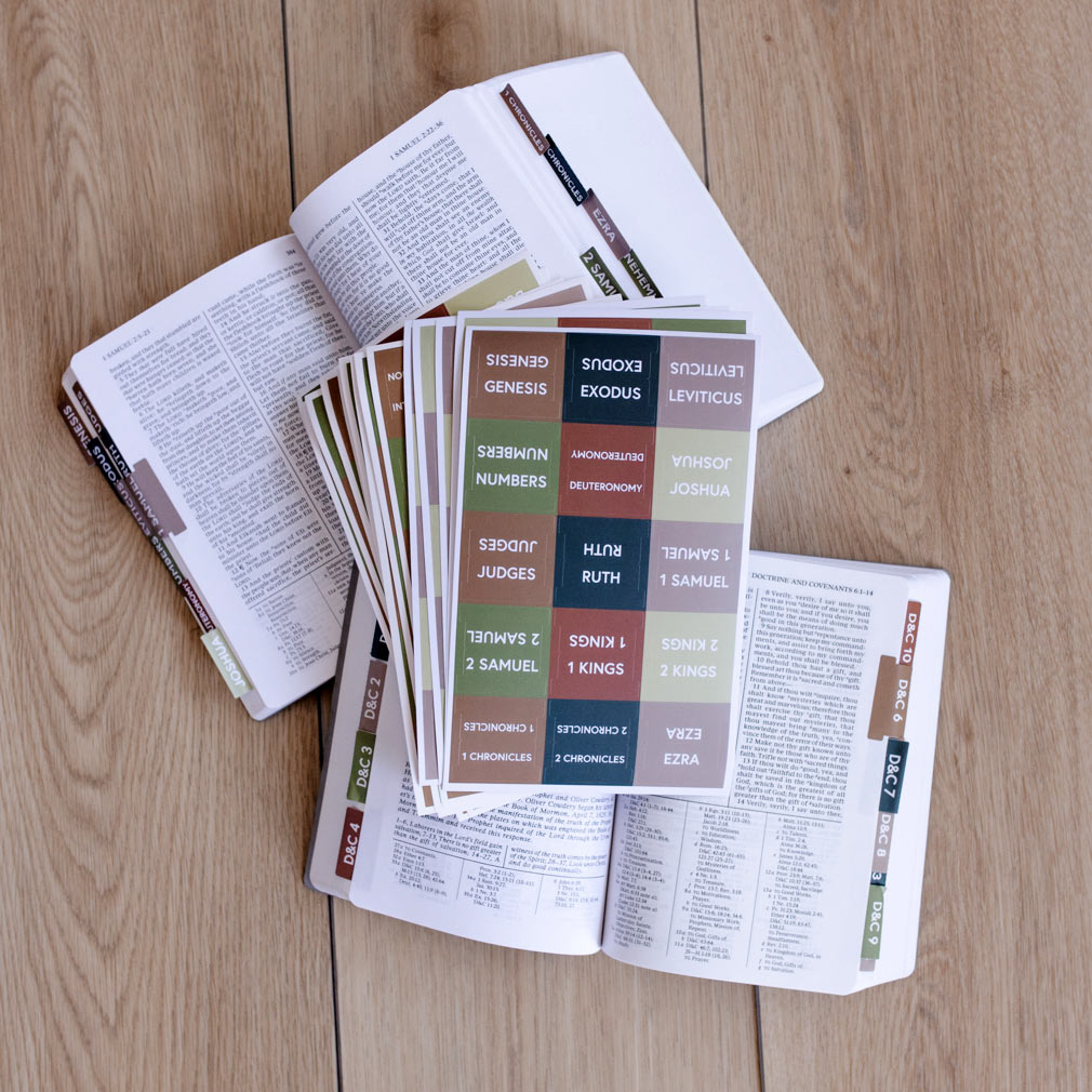 Quad Scripture Tabs - Earth Tones - LDP-TAB-QD-ET