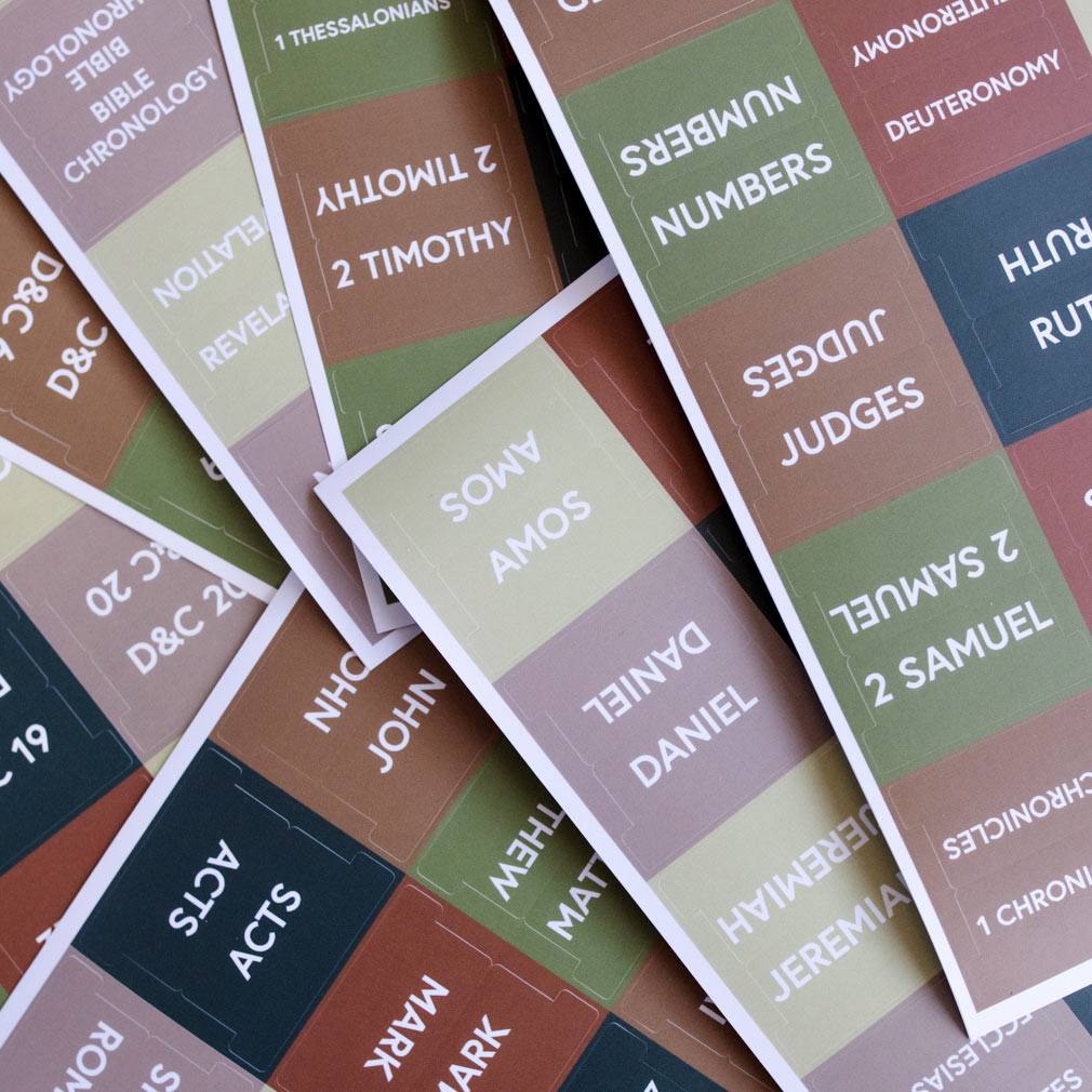 Quad Scripture Tabs - Earth Tones - LDP-TAB-QD-ET