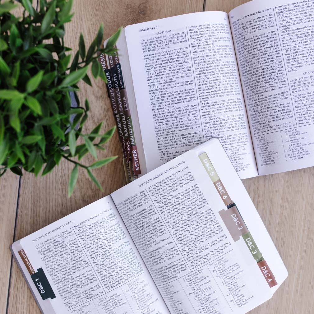 Quad Scripture Tabs - Earth Tones - LDP-TAB-QD-ET