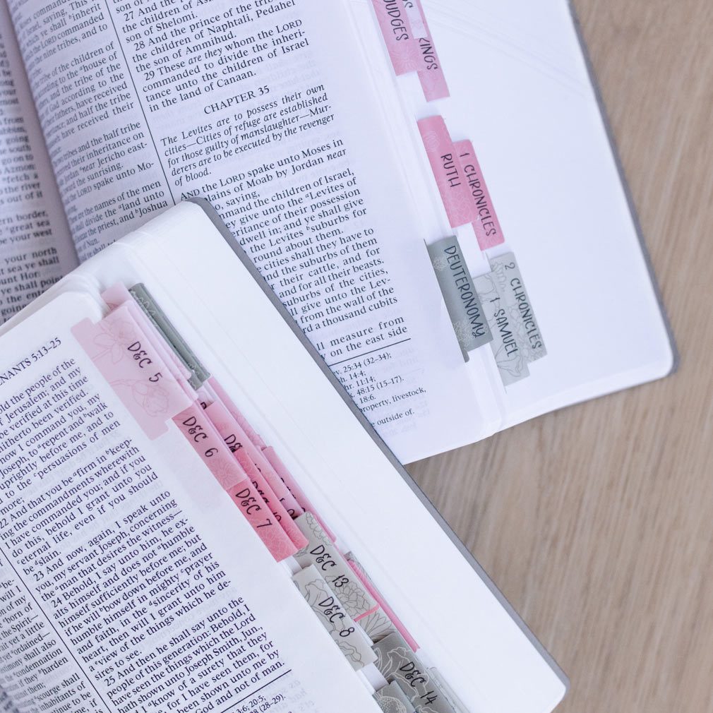 Quad Scripture Tabs - Floral - LDP-TAB-QD-FL