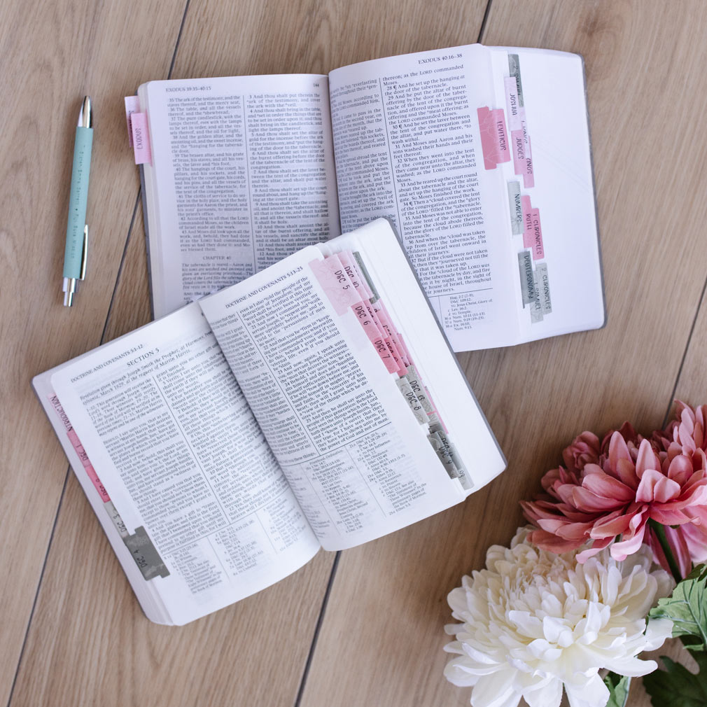 Quad Scripture Tabs - Floral - LDP-TAB-QD-FL