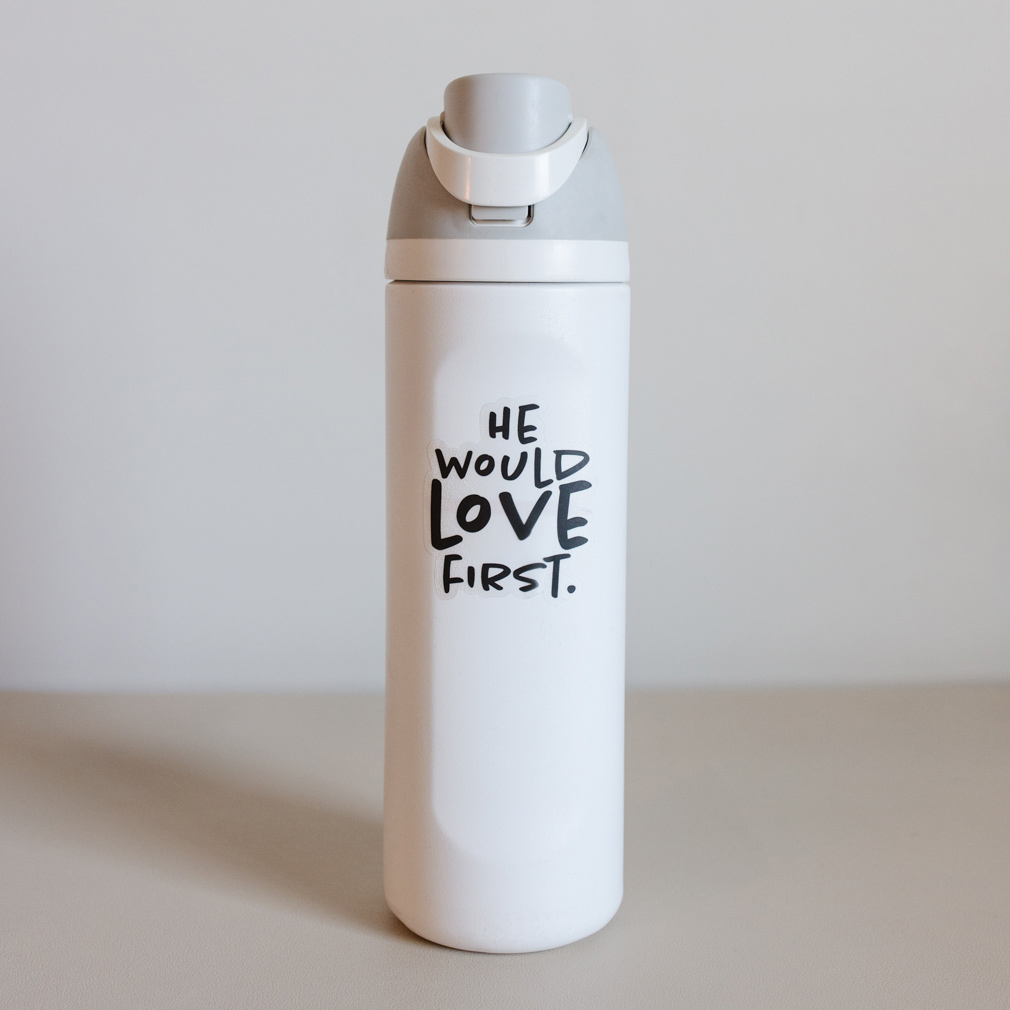 He Would Love First Transparent Vinyl Sticker - LDP-VS-HLF