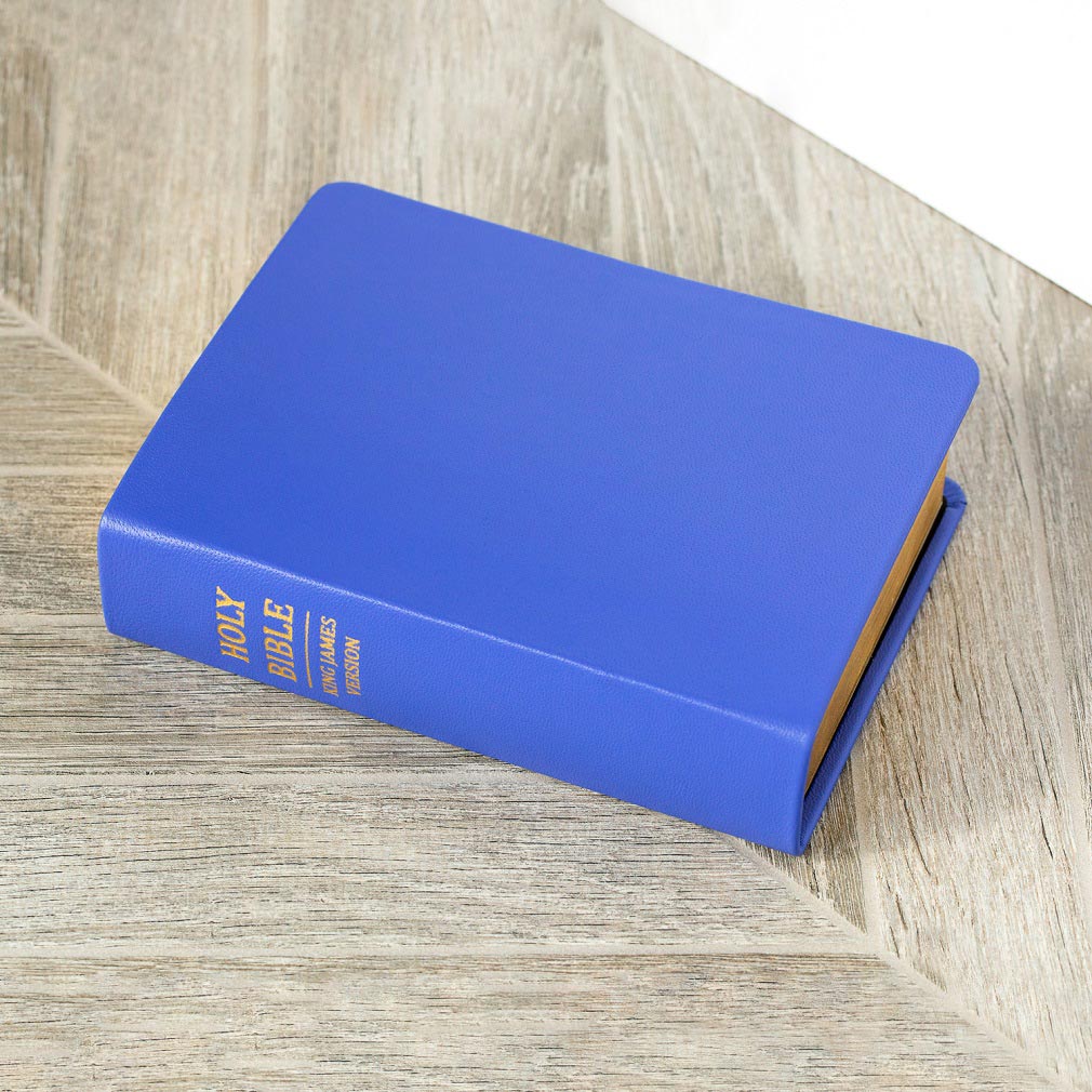 Hand-Bound Genuine Leather Bible - Medium Blue - LDP-HB-RB-MBL