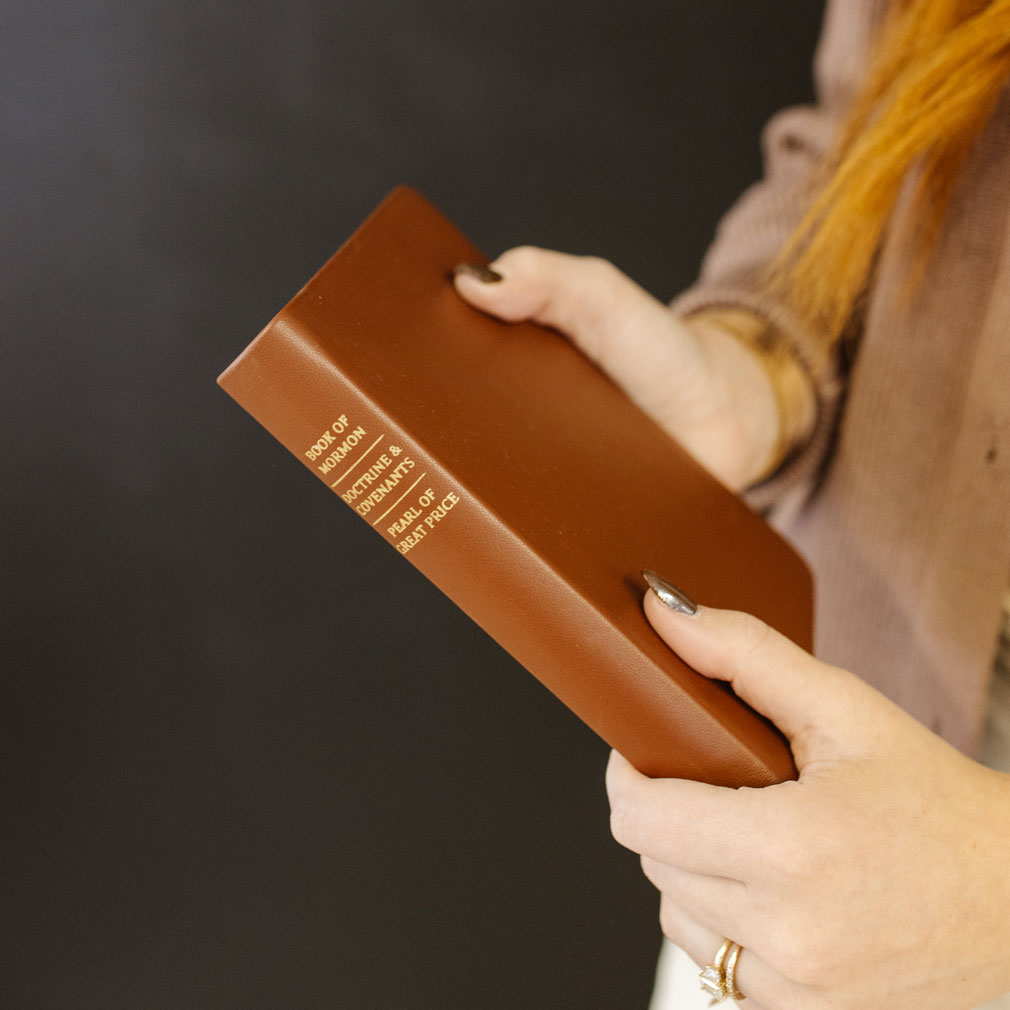 Pre-Made Hand-Bound Genuine Leather Triple - Rustic Brown with Brown Ribbon - LDP-HB-RT-RBR-PM-BR