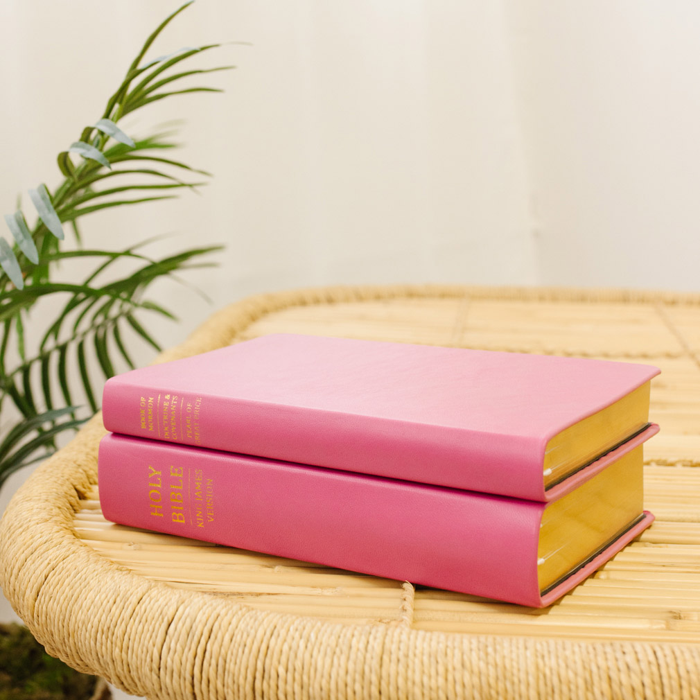 Large Hand-Bound Genuine Leather Bible - Pink - LDP-HB-LB-PNK