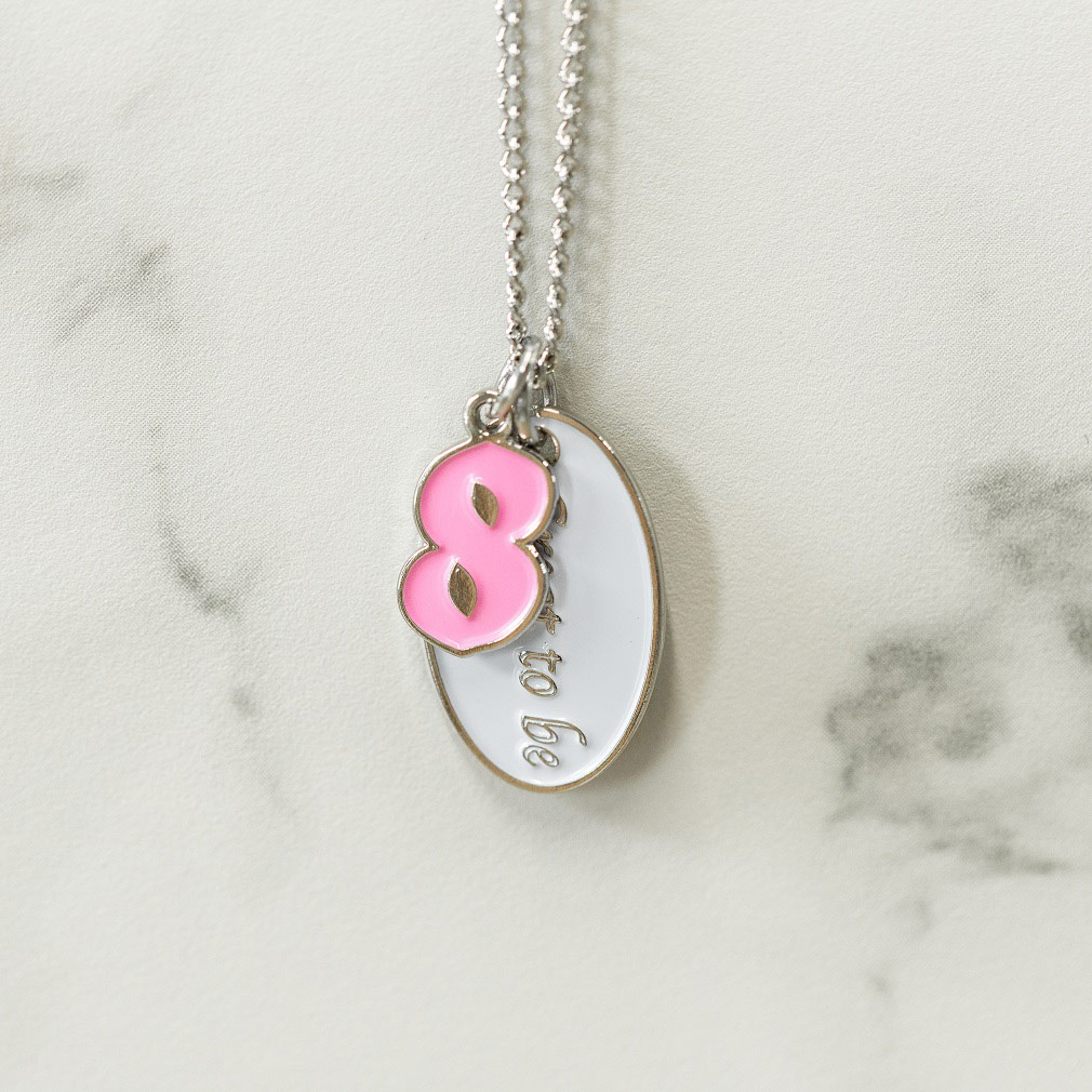 Pink It's Great To Be Eight Necklace - RM-JNC024