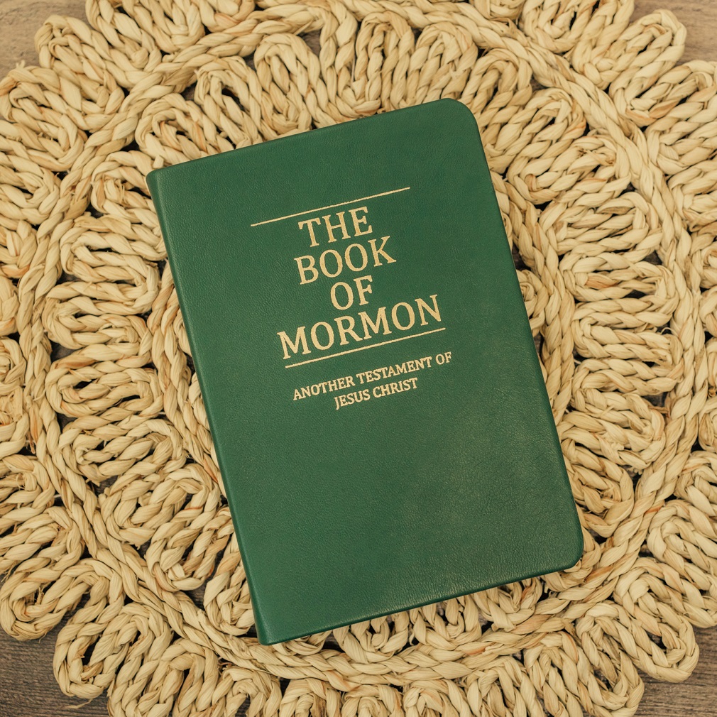 Hand-Bound Genuine Leather Book of Mormon - Emerald Green - LDP-HB-BOM-EGN
