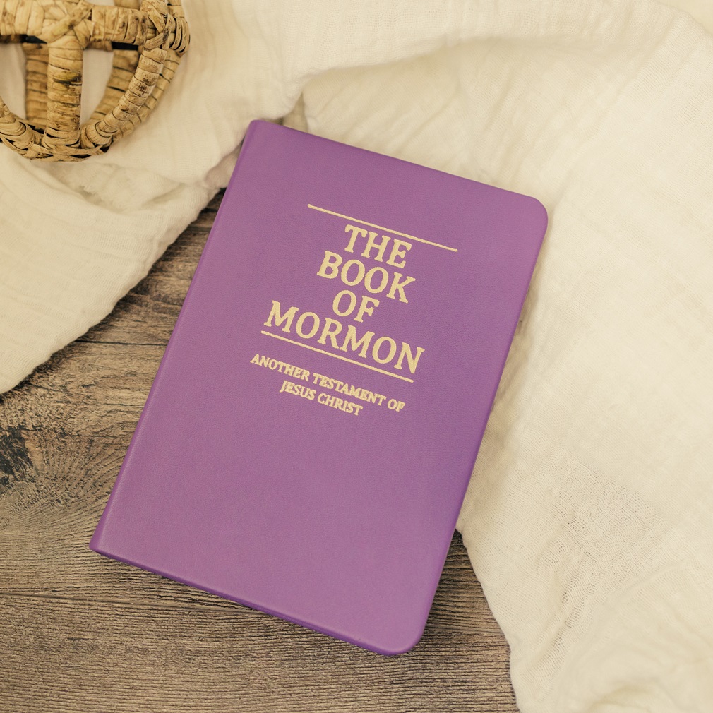 Hand-Bound Genuine Leather Book of Mormon - Lilac - LDP-HB-BOM-LLC