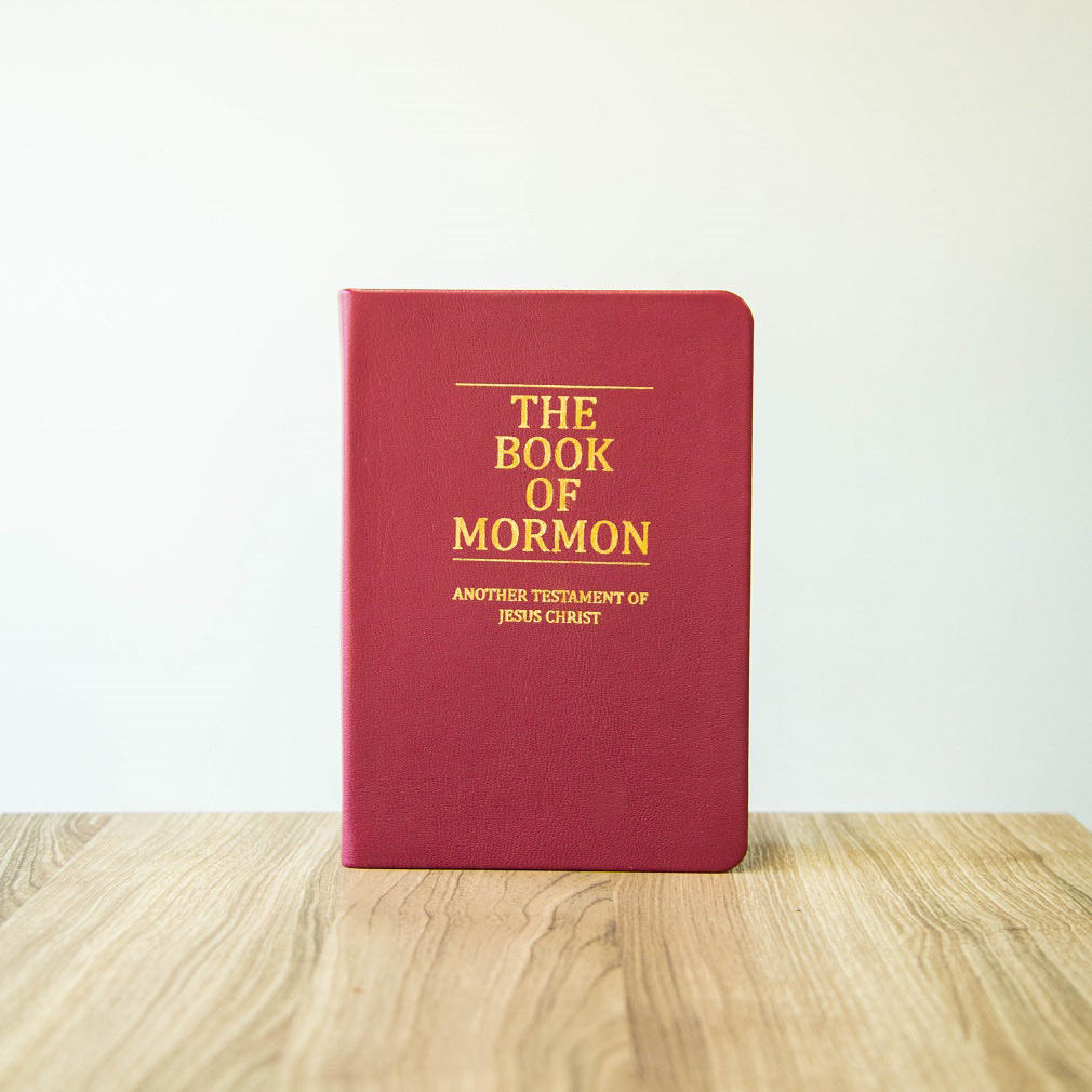 Hand-Bound Genuine Leather Book of Mormon - Red Plum - LDP-HB-BOM-RDP