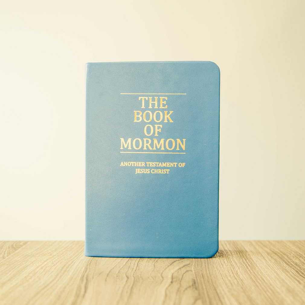 Hand-Bound Genuine Leather Book of Mormon - Sky Blue - LDP-HB-BOM-SBL