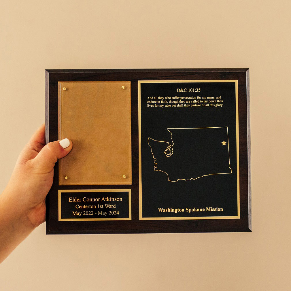 Missionary Plaque - 8x10, Gold/Silver - LDP-MP8x10