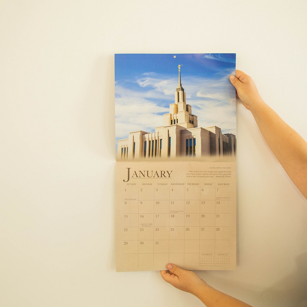 2023 Sacred Temples Calendar LDS Temple Wall Calendar
