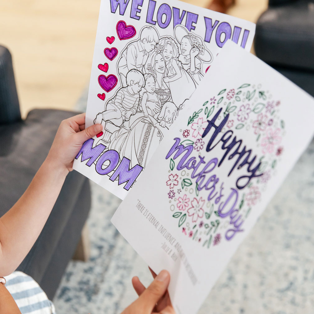 Happy Mother's Day Coloring Page - Printable - LDPD-COLOR-MOM19