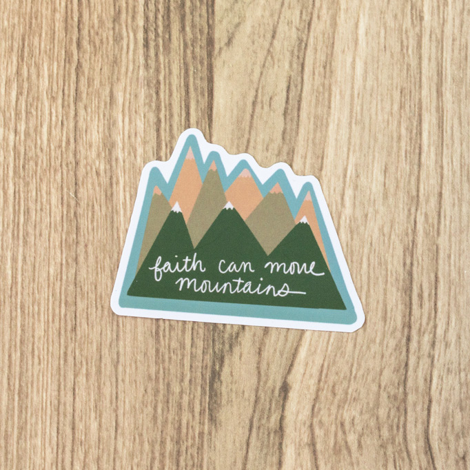 Faith Can Move Mountains Vinyl Sticker - LDP-VS-FAMO