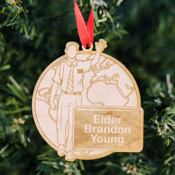 World Elder Mission Ornament - Wood