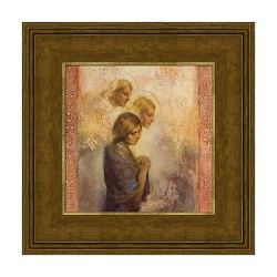 Angels Among Us - 13x13 Print, Gold Frame 